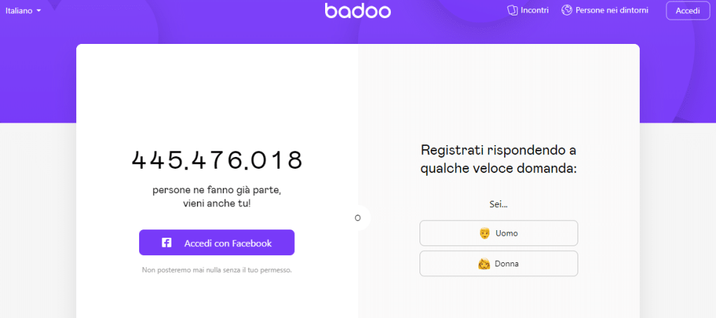Badoo Iscrizione